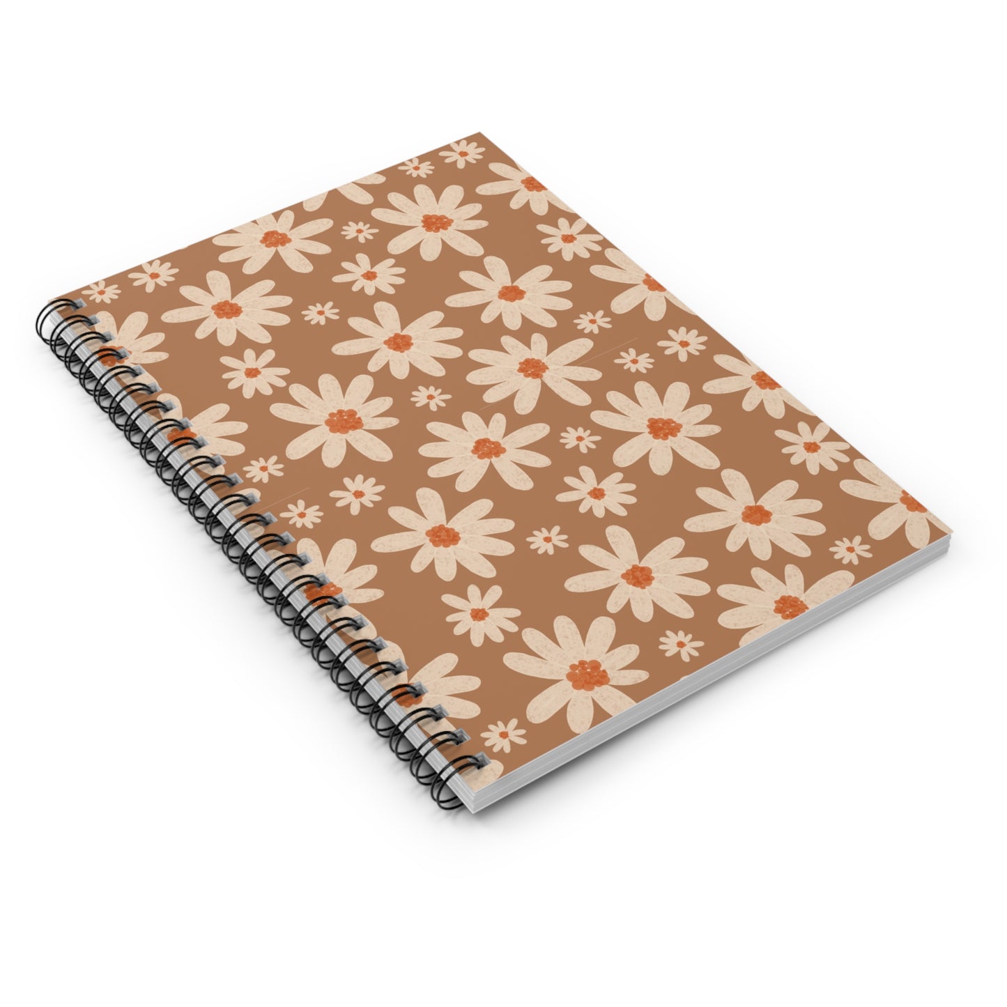 Retro Daisy Spiral Notebook - Ruled Line