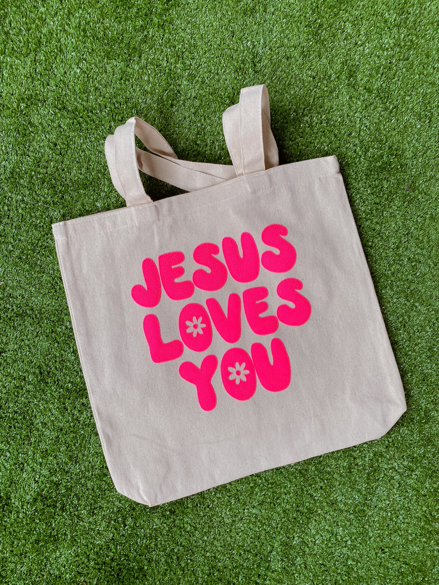 Jesus Loves You Daisy Tote