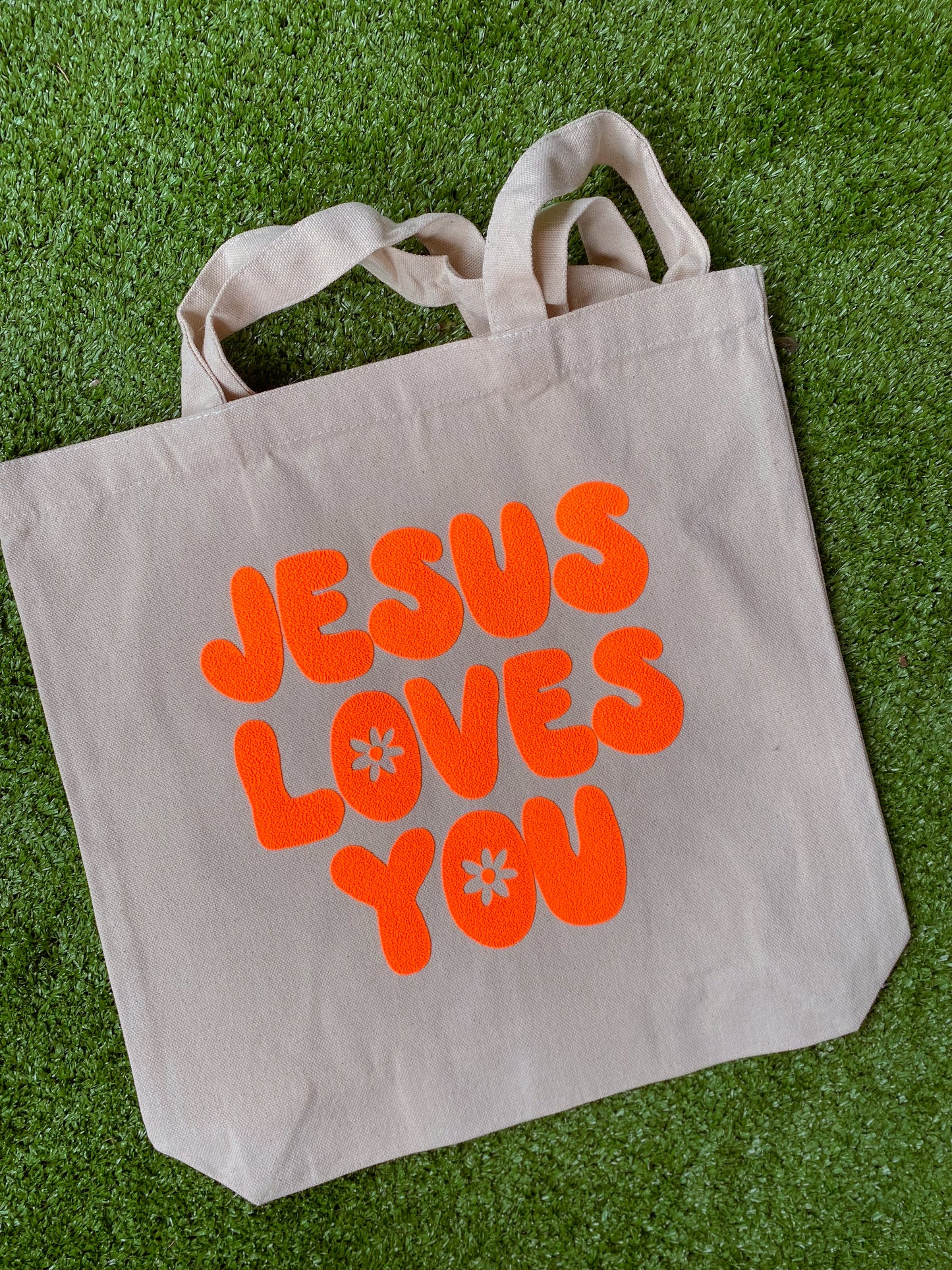 Jesus Loves You Daisy Tote