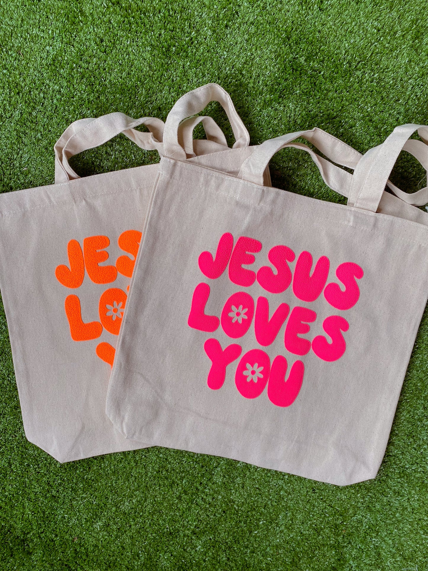 Jesus Loves You Daisy Tote