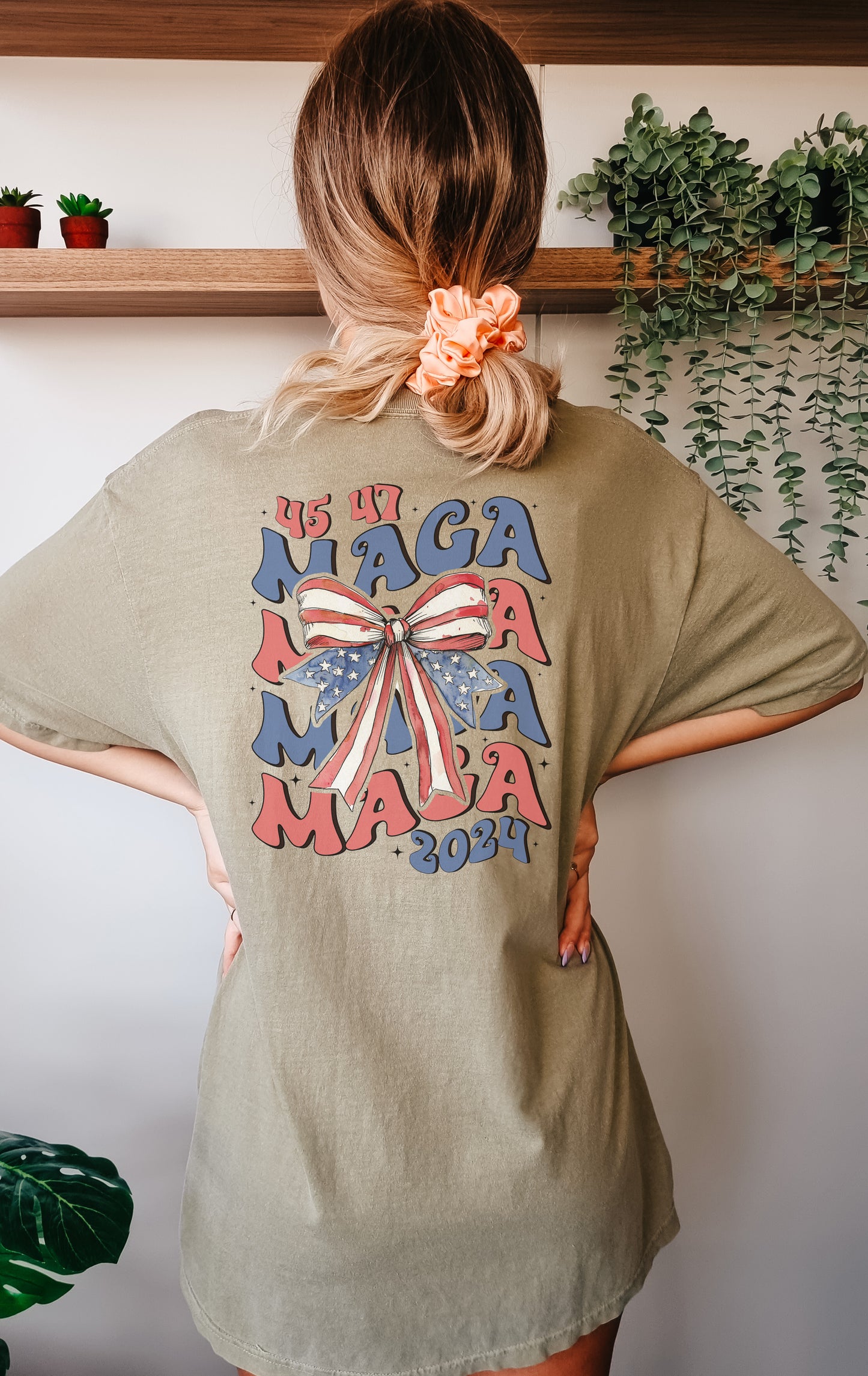 MAGA Coquette Trump Girl Tee